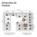 Ver imagem 3 de Armário de Cozinha Completa 100% Mdf 310 Cm Smart Madesa 04 Branco/rustic/crema