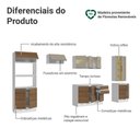 Ver imagem 4 de Armário de Cozinha Completa 100% Mdf 310 Cm Smart Madesa 04 Branco/rustic/crema