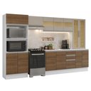 Ver imagem 2 de Armário de Cozinha Completa 100% Mdf 310 Cm Smart Madesa 04 Branco/rustic/crema