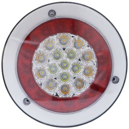 Par Lanterna Traseira Led Tricolor Redonda 12/24v Universal Carretinha Reboque Caminhão Rayx Yt-006 - 3 Par Lanterna Traseira Led Tricolor Redonda 12/24v Universal Carretinha Reboque Caminhão Rayx Yt-006 - 3
