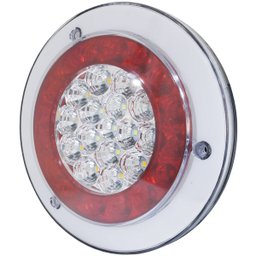 Par Lanterna Traseira Led Tricolor Redonda 12/24v Universal Carretinha Reboque Caminhão Rayx Yt-006 - 2 Par Lanterna Traseira Led Tricolor Redonda 12/24v Universal Carretinha Reboque Caminhão Rayx Yt-006 - 2