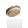 Kit com 10 Potes de Vidro Tampa de Bambu Hermético Redondo Mantimento - Oikos - 3