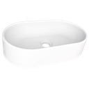 Ver imagem 1 de Cuba Apoio Banheiro Mármore Sintético Nimbus Bancada Branco