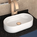 Ver imagem 2 de Cuba Apoio Banheiro Mármore Sintético Nimbus Bancada Branco