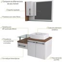 Ver imagem 5 de Conjunto Balcão C-cuba Aria 41 e Espelheira Legno 830 Branco Chess C-carvalho Dark Branco Chess C-