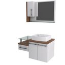 Ver imagem 2 de Conjunto Balcão C-cuba Aria 41 e Espelheira Legno 830 Branco Chess C-carvalho Dark Branco Chess C-