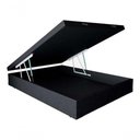 Ver imagem 1 de Cama Box Baú Casal Sintético Preto 138x188