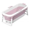 Banheira Ofurô Dobrável Portátil 200 Litros Adulto 117 Cm com Suporte Rosa Vg+ - 5