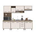 Ver imagem 1 de Jogo de Cozinha Completa Barcelona com Balcão P/pia e Cooktop - Carvalho Oak/off White Poliman