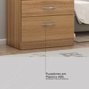 Ver imagem 6 de Kit Guarda Roupa Solteiro 3 Portas Wind Cômoda Astral Amêndola Touch Off White