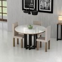 Ver imagem 4 de Pé Mesa Jantar Industrial 73cm Aço Preto