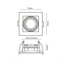 Ver mais imagens de Mini Spot Dicroica de Embutir Recuado Quadrado Led 3,5w Cor Preto Cor da Lâmpada 4000k
