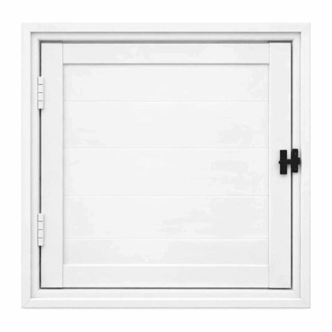 Portinhola Alumínio Branco Abrigo Lambril Fechada Maxx - 80x80