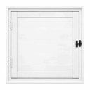 Ver imagem 1 de Portinhola Alumínio Branco Abrigo Lambril Fechada Maxx - 80x80