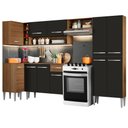Ver imagem 3 de Armário de Cozinha Completa de Canto 353cm Rustic/Preto Emilly Sun Madesa 01