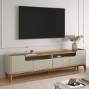 Ver imagem 4 de Rack Flip 220cm 4 Portas para Tv até 75 Polegadas Patrimar Cor Off White Cinamomo