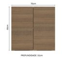 Ver imagem 3 de Armário Aéreo 70 cm 2 Portas Branco/Rustic Stella Madesa