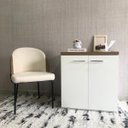 Ver imagem 2 de Balcão para Escritório 2 Portas Pequeno Loke Olmo/branco