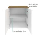 Ver imagem 4 de Balcão para Escritório 2 Portas Pequeno Loke Olmo/branco
