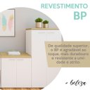 Ver imagem 6 de Balcão para Escritório 2 Portas Pequeno Loke Olmo/branco