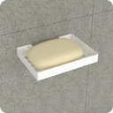 Ver imagem 1 de Porta Sabonete Saboneteira Inox Parede Banheiro Branco MAX