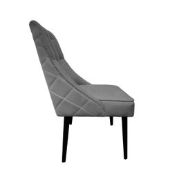 Cadeira De Jantar Bela Capitone Suede Cinza com Tachas - 2