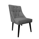 Ver imagem 1 de Cadeira de Jantar Bela Capitone Suede Cinza com Tachas
