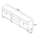 Ver imagem 3 de Rack Bancada para Tv de até 65 2 Gavetas Galena Off White/naturale