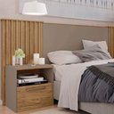 Ver imagem 2 de Cabeceira Caemmun Lucius P/Cama de Casal C/Mesa De Cabeceira