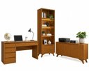 Ver imagem 2 de Conjunto Escritório 3 Peças com Cristaleira LED e Escrivaninha MDF Naturalle Yescasa