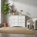 Ver imagem 1 de Cômoda Branco 6 Gavetas Madeira Maciça Branco