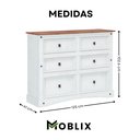 Ver imagem 4 de Cômoda Branco 6 Gavetas Madeira Maciça Branco