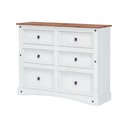 Ver imagem 2 de Cômoda Branco 6 Gavetas Madeira Maciça Branco