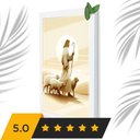Ver imagem 1 de Quadro Decorativo Bom Pastor Loja Biblioteca +vidro 33x25 A4:branco