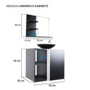 Ver imagem 5 de Gabinete Armário para banheiro Preto e Cuba + Espelho Harpia