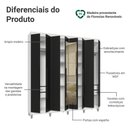 Ver imagem 5 de Guarda-Roupa Casal com Pés 8 Portas Batentes com Espelho Saturno Madesa