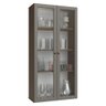 Cristaleira Suspensa 70 Cm 2 Portas de Vidro Rustic/cinza Vik Madesa - 1