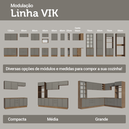 Cristaleira Suspensa 70 Cm 2 Portas de Vidro Vik Madesa - 2