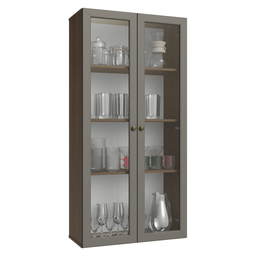 Cristaleira Suspensa 70 Cm 2 Portas de Vidro Vik Madesa - 5