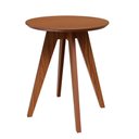 Ver imagem 2 de Mesa de Canto Redonda 60 cm X 65 cm Retrô Sala e Quarto 100% MDF Dalla Costa Cor:Pinhão