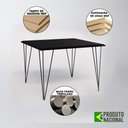 Ver imagem 2 de Mesa Sala de Jantar Industrial Clips Quadrada Preta 90 com 4 Cadeiras Eiffel Pretas Ferro Preto
