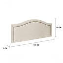 Ver imagem 3 de Cabeceira Queen Curva Luxo 160x60 Suede Off White - Tachas Fumê