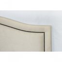 Ver imagem 4 de Cabeceira Queen Curva Luxo 160x60 Suede Off White - Tachas Fumê