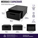 Ver mais imagens de Caixa Gaveteiro Rattan Organizador Modular Empilhavel Multiuso com Gaveta para Sapateira Closet e Gu