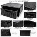 Ver imagem 6 de Caixa Gaveteiro Rattan Organizador Modular Empilhavel Multiuso com Gaveta para Sapateira Closet e Gu