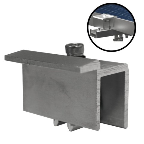Fixador Grampo Final End Clamp Placa Painel Solar Alumínio e Inox | Perfil Master