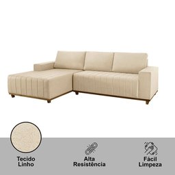 Sofá Boreal de 200cm B25 Chaise Lado Direito Meu Sofá Online - 4