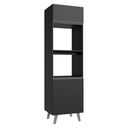 Ver imagem 1 de Torre Quente 60 cm 2 Portas 2 Nichos com Pés Preto Nice Madesa