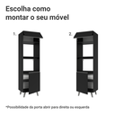 Ver imagem 5 de Torre Quente 60 cm 2 Portas 2 Nichos com Pés Preto Nice Madesa