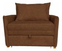 Ver imagem 3 de Poltrona-Cama Monica Retratil Macia Quarto Visita Sala Suede:Marrom/Suede
